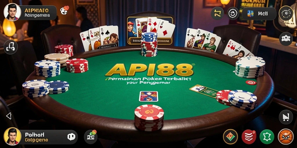 Tampilan gameplay menarik dari API88 yang memikat para pemain poker.
