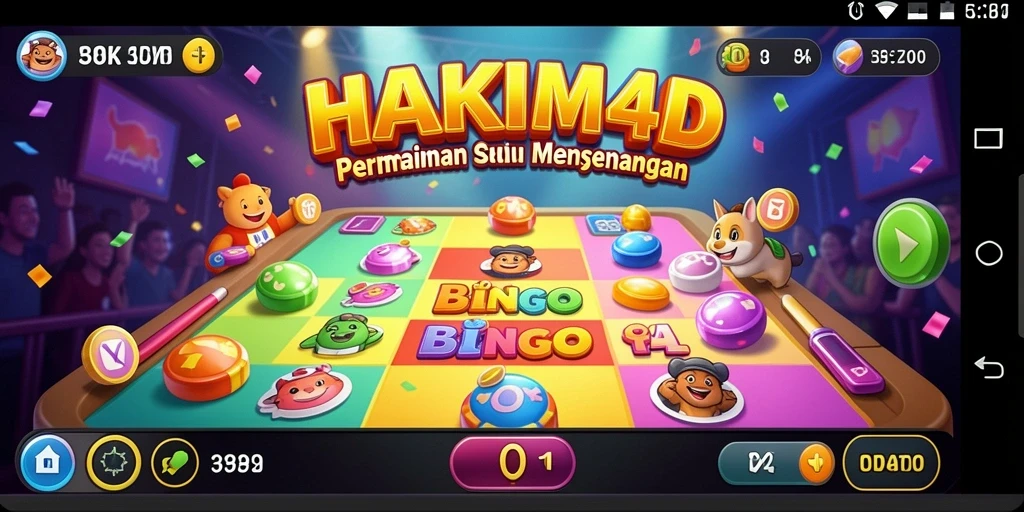 Tampilan menakjubkan dari gameplay HAKIM4D Bingo.