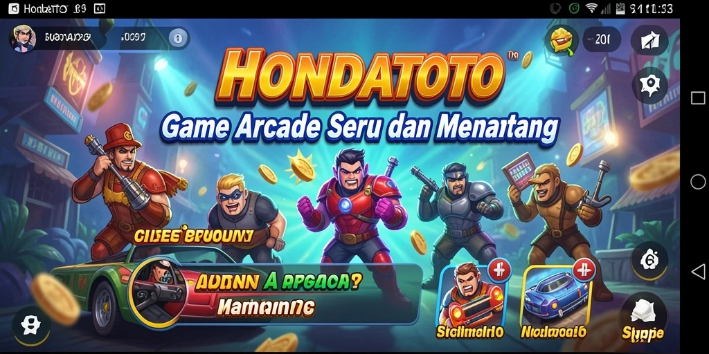 Screenshot HONDATOTO menampilkan keseruan gameplay Arcade yang intens.