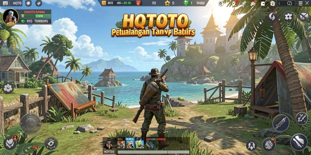 Screenshot gameplay HQTOTO menampilkan dunia terbuka yang luas dan menakjubkan.