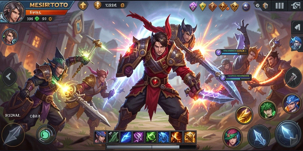 Tampilan strategis dalam pertempuran MOBA yang memukau.