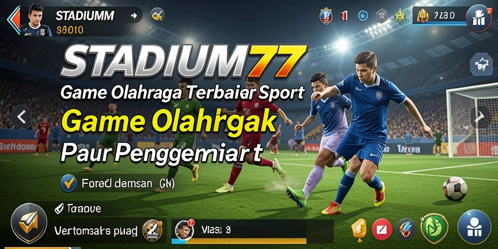 Tangkapan layar dari gameplay mendebarkan STADIUM77 dengan aksi seru olahraga.