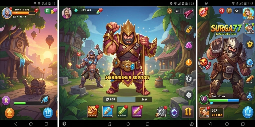 Tampilan gameplay yang mengasyikkan dalam SURGA77 dengan elemen Idle.