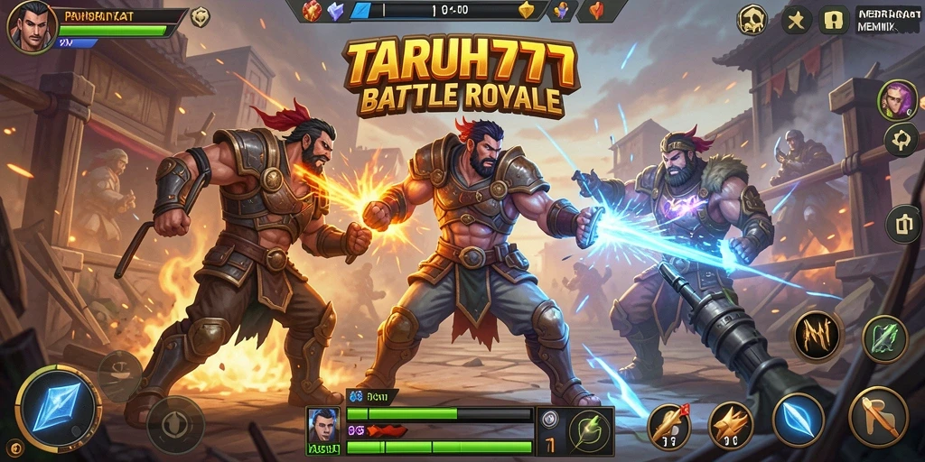 Screenshot TARUH777 menampilkan aksi seru dalam pertempuran Battle Royale.