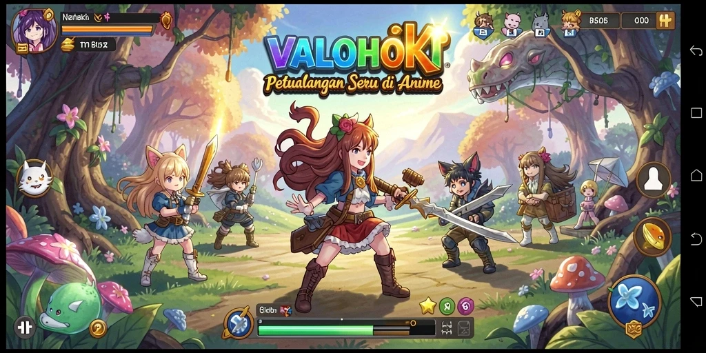 Gameplay VALOHOKI dengan karakter anime yang menarik.